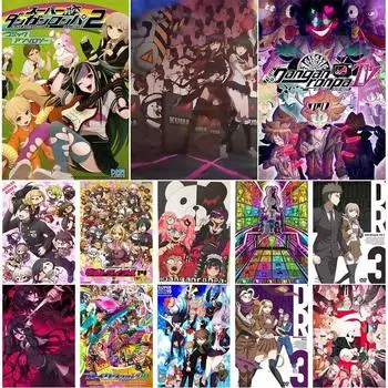 Плакаты с аниме-играми Danganronpa, эстетические белые мелованной бумаги, художественные картины с принтом для дома, комнаты, бара, Декор, настенные наклейки 30x21cm