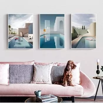 Плакаты с росписью на холсте и печать на стенах, библиотека художественных изображений в гостиной, абстрактные украшения для дома 21cm30cm NoFrame