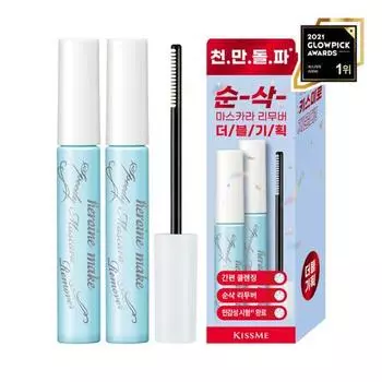 [План 1+1/удаление туши] Kiss Me Heroine Make Speedy Mascara Remover двойной план, очищение Кореи [2 packs] Speedy Remover
