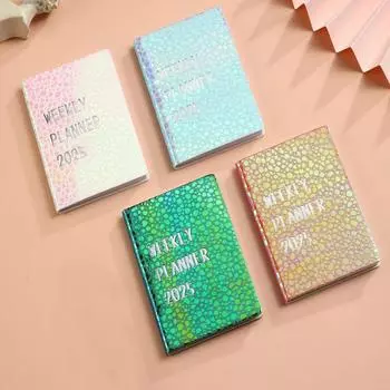 План эффективности Кожаный карманный календарь Цветной планировщик расписания Блокнот для бизнеса оранжевый