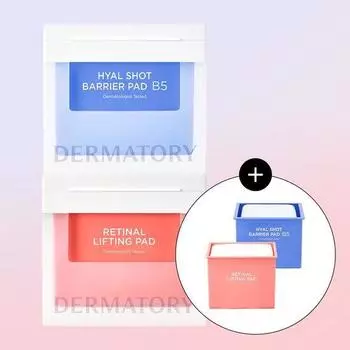 План замены квадратных подушечек Dermatory, 2 типа, выберите 1 (Hyalshot/Ретинал) Hyal Shot Pad 70 sheets + 70 sheets