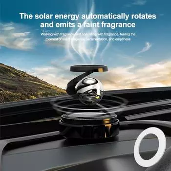Planet Solar Power Rotation Автомобильный освежитель воздуха с таблетками для ароматерапии Автомобильный солнечный орнамент Автомобильные аксессуары Автомобильный ароматизатор чёрный