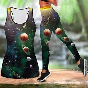 Планета печати Йога Костюм для женщин Модные леггинсы для тренировок Фитнес Спорт Повседневные штаны для йоги XS фиолетовый