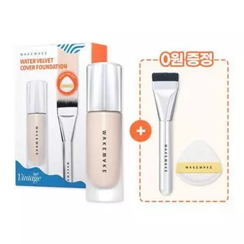[Планирование кисти/пуховки] Тональный крем Wake Make Water Velvet Cover Foundation (Акция/один товар),Корейская косметика, КПОП [Black Hush] 23 Beige