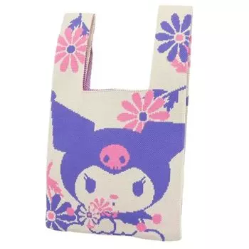 Планирование Мини-сумка-тоут Sanrio Jacquard Woven Kuromi Flower x Ш21 x Г9 см JOT006 Размер J: H23.5