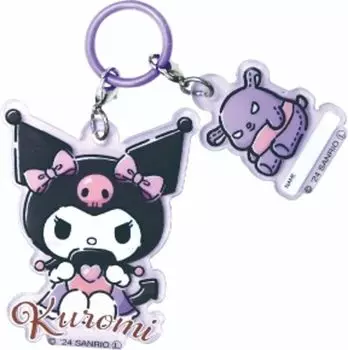Планирование Зонт Sanrio Charm Kuromi В57 x Ш47 мм В36 x Ш25 мм AKR026 Размер J [Kuromi] [Баку]