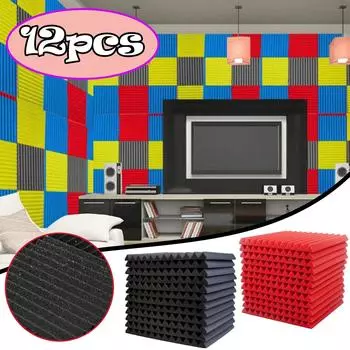 Планировка домашней сцены, звукопоглощающая стена из пенопласта, звукопоглощающий хлопок в помещении чёрный