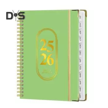 Планировщик 2025-2026 на 18 месяцев, ежедневный, еженедельный, ежемесячный. Организатор, запуски в июле.. 2025 - декабрь 2026 г. Спиральная повестка дня для офиса, школьные принадлежности