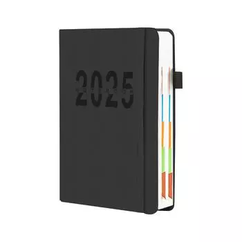 Планировщик 2025 года — еженедельный и ежемесячный планировщик, 2 календаря-планировщика в твердом переплете на 2025 год One Size чёрный