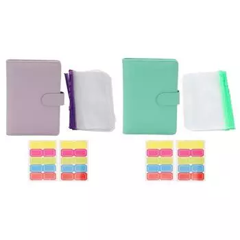 Планировщик A6 6 отверстий ПВХ PU кожа достаточная емкость свободные кольца листы мягкий водонепроницаемый портативный Purple