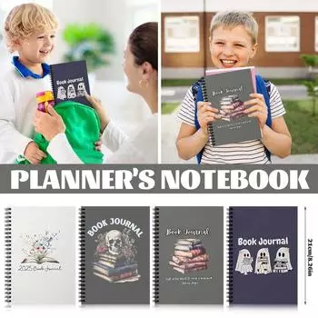 Планировщик книг без даты. Лучший планировщик книг и периодических изданий, включая еженедельные чтения и трекеры книг. One Size чёрный