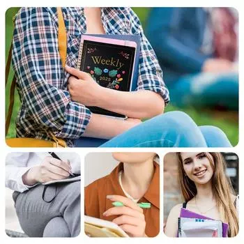 Планировщик на 2025 год на 365 дней, ежемесячный, еженедельный, список дел, блокнот формата А5, менеджер времени, более плотная бумага, внутренний карман One Size