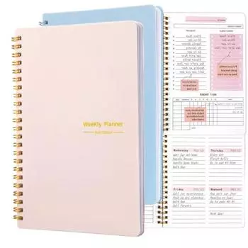 Планировщик на неделю Повестка дня А5 Блокнот Планировщик на 52 недели Планировщик расписаний Канцелярские товары Школьные канцелярские принадлежности Канцелярские товары A5 розовый