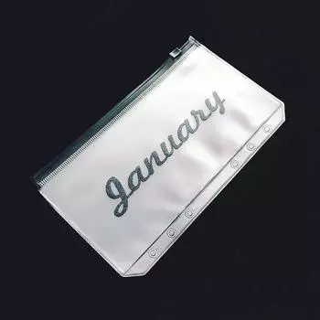 Планировщик наличных на 6 месяцев, карманный органайзер для файлов, папка для хранения, прозрачный чехол из ПВХ с вкладышами на молнии, папка для хранения документов April