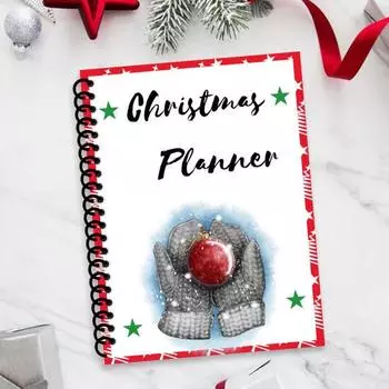 Планировщик рождественских праздников Книга-органайзер для праздников Включает список рождественских подарков Планировщик бюджета на праздники Список покупок Рецепты для вечеринки Рождественский контрольный список Christmas
