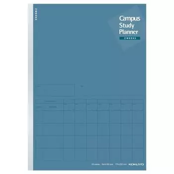 Планировщик занятий в кампусе Kokuyo, тема 2 недели, полу-B5, темно-синий, 2 тома, набор № Y80lt dbx2Set