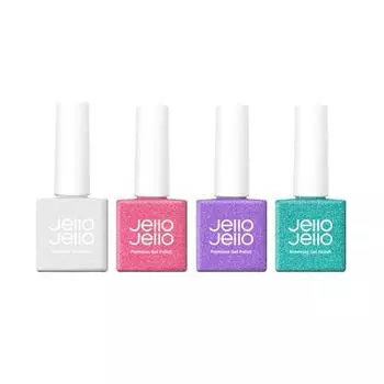 Планируется 4 вида гелей-хамелеонов JelloJello с блестками Chameleon Glitter Gel 4-piece set
