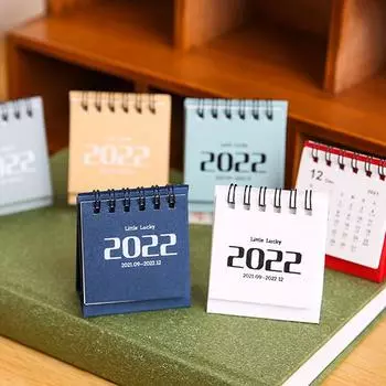 Planner Daily Scheduler Self Standing 2021-2022 Calendar Coil Calendar Flip Calendar Desk Calendar серый