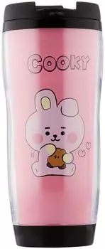 Planning BT21 Plastic Tumbler COOKY Pink H18 x J s Size 7.6cm розовый