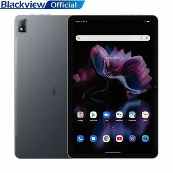 Планшет Blackview Tab 16 Android 8 ГБ + 256 ГБ 11 дюймов 2k FHD + Дисплей 7680 мАч Аккумулятор Widevine L1 Unisoc T616 Tablet PC