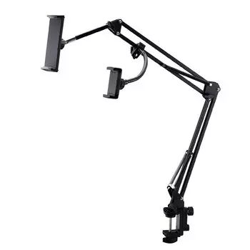 Планшет ELECOM, смартфон, можно установить 2 основных держателя Z Arm Type, совместимых с дополнительным держателем, совместимым с черной подставкой, подставкой, устройствами, подставкой, 4.6 чёрный