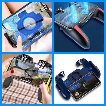 Планшетная ручка PUBG Six-Finger H11 с двойным вентилятором H10 и быстроохлаждающимся полупроводником H12 чёрный