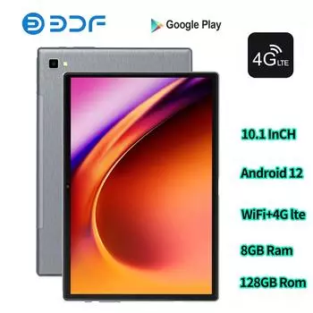 Планшетный ПК 10,1 дюйма, 8 ГБ+128 ГБ, Wi-Fi+4G+Bluetooth, Android 12