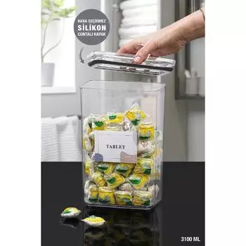 Планшетный вакуумный прямоугольный контейнер для хранения 3,1 л