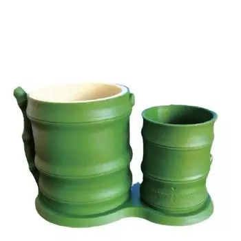 Plant Appearance Panda Pen Holder Large-capacity Makeup Brush Box Creative Cartoon Pen Case School зелёный