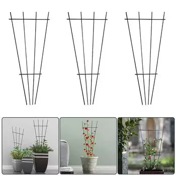 Plant Climbing Frame Iron Fixing Rod Flower Potted Frame for Vine Climbing Upward Growth Rose Support Bracket Fixed Pole чёрный