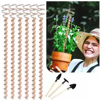 Plant Stakes Potted Plant Supports Garden Planting Copper Coils Gardening Tools Fruits Vegetables Planting Accessories 30cm