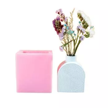 Формы для ваз для растений, полосатые вазы, силиконовые формы для цветочных горшков для ручного изготовления суккулентных цветочных горшков