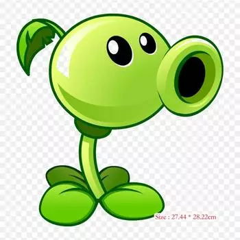 Plants Vs Zombies 2 Peashooter Plants Vs Zombies Garde Утюг на теплопередаче Печать Виниловые нашивки Наклейка для одежды DIY Аппликации Моющиеся нашивки