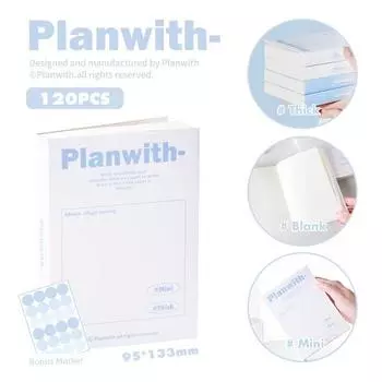Planwith Красивый Очень Толстый Блокнот для Рисования white [mini-white rollover]]