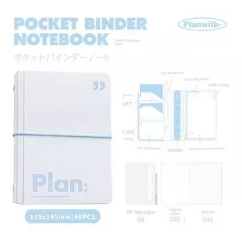 Planwith Notebook Ins Style Journal Book Mini Portable Notebook Diary Pocket Loose Spiral Notebook Hand Account A7-white (In Stock!!!)