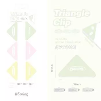 Planwith Triangle Folder Paper Storage Storage Clip Storage Single Clip Anti-Curling Book Holder Fixed Ticket Folder [6 Pack] spring Color Mixing