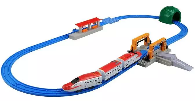 Plarail E6 series Komachi Tomica arch railroad crossing set NEW mechanical box specification connection! &