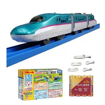 Plarail Set Plarail E5 Series Shinkansen Hayabusa (Спецификация соединения) Комплект направляющих S-03 DX, АА и запасных соединительных деталей, 4 предмета