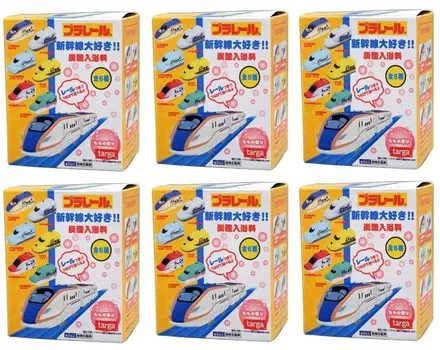 Plarail Shinkansen, любящая газированная соль для ванны, талисман, рельсы для транспортного средства, в комплекте 6 штук, 1 набор, соли для ванны, шарики для ванны +