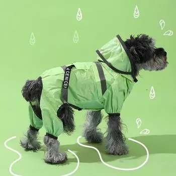 Плащ для собак, водонепроницаемая одежда для домашних животных, светоотражающее уличное пальто, водостойкая одежда для маленьких, средних и больших собак, товары для домашних животных S