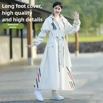 Плащ для всего тела для мужчин и женщин, длинный аккумуляторный автомобиль, женский, взрослый, походный, одиночный, электрический, модный, дождевик, пончо для верховой езды M чёрный
