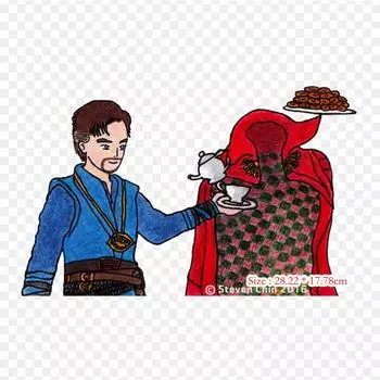 Плащ Левитации X Странный Плащ Левитации Док Утюг на теплопередаче Печать Виниловые Заплатки Наклейка для одежды Аппликации «сделай сам» Моющиеся Заплатки