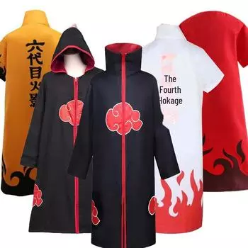 Плащ-накидка для косплея на Хэллоуин для выступлений и анимации Naruto Cloak, L