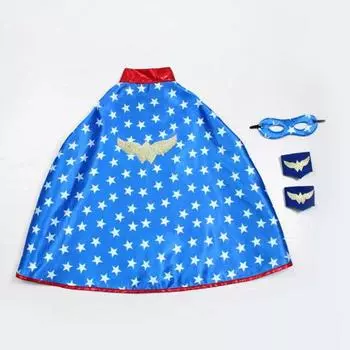 Плащ-паук с крепежной лентой, яркий цвет, толстовка с рисунком паука, костюм для косплея, накидка в стиле Хэллоуина небесно-голубой