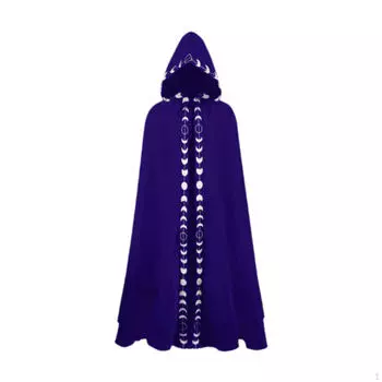 Плащ с капюшоном на Хэллоуин, костюм волшебника, накидка на Марди Гра для выступления на выпускном
