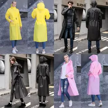 Плащ в стиле пояса для мужчин и женщин, длинная походная ветровка для взрослых на открытом воздухе L розовый