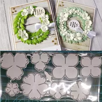 Плашки для резки металла Вырезать умирают формы цветы 4 записки бумага ремесло нож плесень лезвие пробойник трафареты умирает