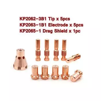 Plasma Cutting Tips KP2062-3B1 And Electrodes KP2063-1B1 For ProCut 20 55 80 Plasma Electric Cutting Torch Accessories CHINA