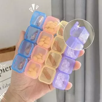 Plastic 28 Grid Open the Lid Beads Storage Case Pill Box Jewelry Packaging Transparent Storage Box разноцветный