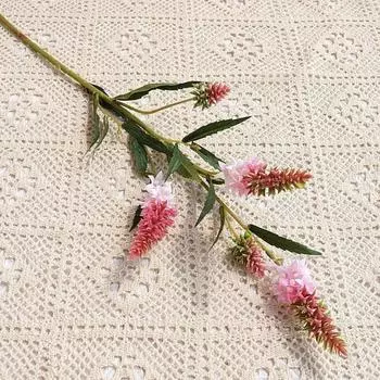 Plastic Artificial Lupine Flower Branch 75cm Fake Flower Silk Lupinus Flower Hotel Restaurant розовый